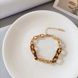 Bohemia Metal Resin Chain link Bracelet For Women New Fashion Joining Together Bracelets Jewelry Accessories BR555