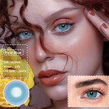 2pcs/pair Colored Contact Lenses Blue Pixie Series Myopia Yearly Cosmetic Lentillas De Color Para Ojos Bio-essence