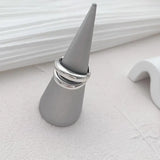 925 Sterling Silver Rings New Party Jewelry Vintage Charm Double Layer Geometric Nail Design Accessories Gift Dropship