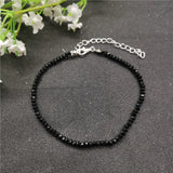 New Black 3mm Glass Beads Anklet For Women Bohemian Female Beach Ankle Bracelet On Leg 2019 Foot Jewelry enkelbandje