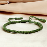 Braided Bracelets Men Women Handmade Woven Dark Blue Green Rope Bracelet Yoga Bangles Best Friend Jewelry Couple Gifts Unisex