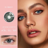 2pcs/Pair Gray Series Colored Contact Lenses Natural Looking Yearly Use Contact Lenses for Eyes Soft Contact Lens Color Eye Lens