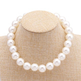 New Fashion Pearl Necklace Clavicle Chain For Elegant Women Gift Anniversary Wedding Neck Jewelry Love Pendant Gift