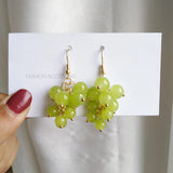 Korea Fashion new green grapes Eardrop Tassel Earrings cute girl fruit summer flowers Eardrop Earrings For Women Accessories