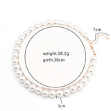 New Fashion Pearl Necklace Clavicle Chain For Elegant Women Gift Anniversary Wedding Neck Jewelry Love Pendant Gift