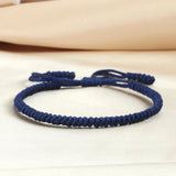 Braided Bracelets Men Women Handmade Woven Dark Blue Green Rope Bracelet Yoga Bangles Best Friend Jewelry Couple Gifts Unisex