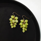 Korea Fashion new green grapes Eardrop Tassel Earrings cute girl fruit summer flowers Eardrop Earrings For Women Accessories