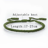 Braided Bracelets Men Women Handmade Woven Dark Blue Green Rope Bracelet Yoga Bangles Best Friend Jewelry Couple Gifts Unisex