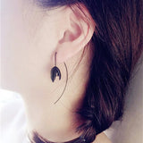 Fashion Contracted Women The New contracted Of Female Black Flower Earrings Jewelry