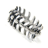 1pc Support Drop Ship Cycle Fish Bone Ring 316L Stainless Steel Jewelry Men Boys Punk Cool Ring