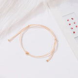 Bohemia Handmade Rope Chain Bracelet For Women Gold Color Heart Pendant Adjustable Bracelets pulseras mujer Girls Trendy Jewelry