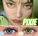  2pcs/pair Colored Contact Lenses Blue Pixie Series Myopia Yearly Cosmetic Lentillas De Color Para Ojos Bio-essence