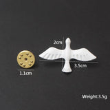 Peace Dove Women's Brooch Lapel Pin Collar Jewelry Anime Badges Halloween Christmas Gift Anime Pins New Year Fashion Brooches