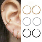 New Vintage Rose Gold Color Multiple Dangle Small Circle Hoop Earrings for Women серьги Jewelry Steampunk Ear Clip Gift