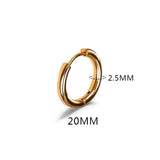 New Simple Stainless Steel Small Hoop Earrings for Women Men 8mm To 20mm Round Cartilage Ear Piercing Fashion Jewelry