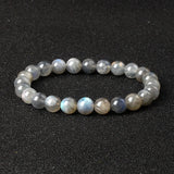 5A Original Flash Labradorite Bracelets for Women Reiki Blue Light Moonstone Beaded Bracelets Nature Semi-precious Stone Jewelry