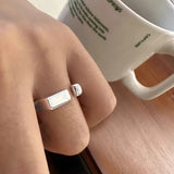 925 Sterling Silver Ring for Women Girl Jewelry Geometry Hollowed Out Design Overlapping Simple  Gift Dropshipping