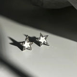 Y2K  Earrings Pentagonal Stars Earrings for Women Girl New Gothic Punk Stud Earrings for Teens New Korean Trend Jewelry