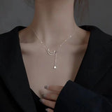 New Fashion Trend Unique Design Exquisite Light Luxury Zircon Double Layer Black Love Heart Necklace Women Jewelry Party Gift