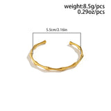 Punk Gold Color Bamboo Joint Open Cuff Bangles Trend Bracelet for Women Men Classic Charm Bracelet Couple Hand Jewelry Gift