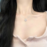 New Moonstone Neon Love Necklaces Women Light Luxury Senior Design Sense Temperament Simple Necklace Party Jewelry Gift