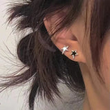 Y2K  Earrings Pentagonal Stars Earrings for Women Girl New Gothic Punk Stud Earrings for Teens New Korean Trend Jewelry