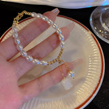 New Fashion Unique Design Elegant Delicate Baroque Pearl Bracelet Ladies Premium Jewelry Birthday Party Gift Accessories