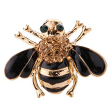 Popular Versatile High-grade Crystal Bee Brooch Fashion Drip Oil Design Banquet Elegant Temperament Badge