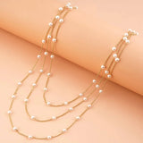 NEW Party Wedding Collar For Women Gold-plate Sparkling Clavicle Multilayer Chain Choker Necklace Jewelry Valentine's Day G