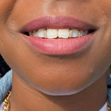 Hip Hop Long Stick Vertical Bar CZ Stone Teeth Grillz Zircon Tooth Caps Decor For Women Men Jewelry Gift