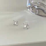 Y2k Cute Star Pentagram Stud Earrings Sweet Cool Shiny Rhinestone Lucky Star Earrings for Women Korean Jewelry Accessories