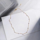 New Beads Women's Neck Chain Kpop Pearl Choker Necklace Gold Color Goth Chocker Jewelry On The Neck Pendant Collar For Girl