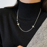 Vintage Exquisite Star Charms Pendant Necklaces Trendy Jewelry  Cool Y2k Star Chains Choker For Women Party