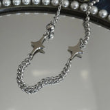 Vintage Exquisite Star Charms Pendant Necklaces Trendy Jewelry  Cool Y2k Star Chains Choker For Women Party
