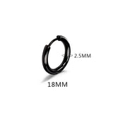 New Simple Stainless Steel Small Hoop Earrings for Women Men 8mm To 20mm Round Cartilage Ear Piercing Fashion Jewelry