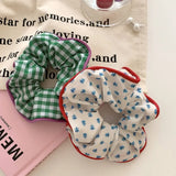 Women Girl Large Intestine Elastic Hair Bands Fashion Flower Scrunchie Hair Ties Hair Accessories High Ponytail Holder Headdress