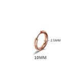 New Simple Stainless Steel Small Hoop Earrings for Women Men 8mm To 20mm Round Cartilage Ear Piercing Fashion Jewelry