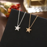 Five-pointed star pendant necklace creative retro simple alloy clavicle chain