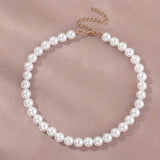 New Simple Imitation Freshwater Pearl Chain Necklaces For Women Wedding Love Gifts Necklace Fashion Glamour Jewelry Gifts