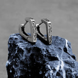 Fashion Vikings Celtic Minimalist Hoop Earrings For Men Stainless Steel Cool Punk Earrings Hip Hop Vintage Jewelry Wholesale