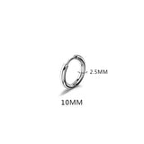 New Simple Stainless Steel Small Hoop Earrings for Women Men 8mm To 20mm Round Cartilage Ear Piercing Fashion Jewelry