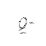 New Simple Stainless Steel Small Hoop Earrings for Women Men 8mm To 20mm Round Cartilage Ear Piercing Fashion Jewelry