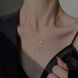 New Fashion Trend Unique Design Exquisite Light Luxury Zircon Double Layer Black Love Heart Necklace Women Jewelry Party Gift