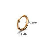 New Simple Stainless Steel Small Hoop Earrings for Women Men 8mm To 20mm Round Cartilage Ear Piercing Fashion Jewelry