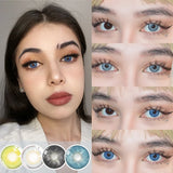  1 Pair Colored Contact Lenses for Eyes Russian Girl Blue Lenses Monet Green Eye Lenses Natural Lenses Fashion Lenses