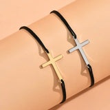 2pcs/pair Cross Bracelet for Men and Women, Gift for Him and Her, Christian Catholic Jewelry