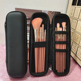 Black Small+Large Cosmetic Storage Bags Waterproof Double Zipper Makeup Brushes Case Women Bag Portable Travel Brush Holder