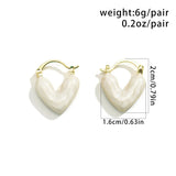 Kpop Sweet Minimalist Love Heart Drop Earrings for Women Wed Korean Fashion Elegant Earrings Aesthetic Piercing Ear Jewelry New