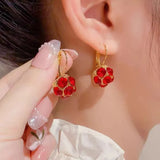 New Fashion Trend Unique Design Elegant Delicate Asymmetrical Flower Earrings For Women Jewelry Wedding Party Premium Gifts