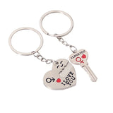 Arrow I Love You Heart Couple Key Chain Ring Cute Letter Printing Keyring Lover Gift Valentine's Day